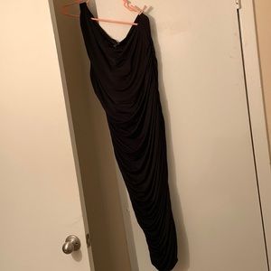 Women’s plus size ruched midi dress